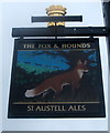 Sign for the Fox and Hounds, Comford