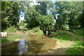 Ford and footbridge over Glen Brook, Little Bytham