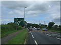 Approaching roundabout on the A30, Griggs