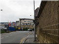 Dalton Lane in Keighley with the buildings of Keighley College directly ahead