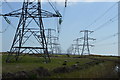 Two lines of pylons