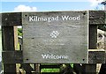 NO1802 : Sign on gate, Kilmagad Wood by Bill Kasman