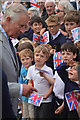 Cheriton Bishop : Prince Charles & Schoolchildren