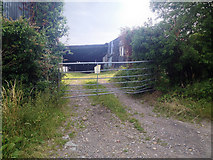SK7731 : Large corrugated barn complex on Toft's Hill by Kate Jewell
