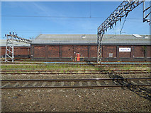 SJ8696 : Alstom shed at Longsight railway depot by Thomas Nugent