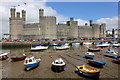 SH4762 : Caernarfon Castle and the River Seiont by Jeff Buck