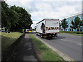 Pedigree Wholesale lorry approaches Badminton Road Trading Estate, Yate