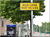J3773 : Bus lane sign, Ballyhackamore, Belfast (July 2017) by Albert Bridge