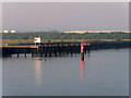 J3778 : Channel Marker Number 15 and Kinnegar Jetty at Belfast Harbour by David Dixon