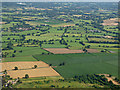 Farmland near Mobberley from the air