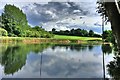 Fishing lake by Astwell Spinney