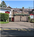 SO6101 : Village school entrance gates, Church Road, Aylburton by Jaggery