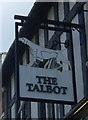 Sign for the Talbot public house, Worcester