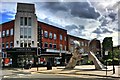 Debenhams and the Reflections of Bedford statue