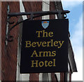 Sign for the Beverley Arms Hotel