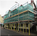 Sandpiper Inn under scaffolding, Ilfracombe