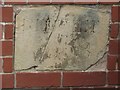 TA0541 : Date stone, footbridge over the River Hull by Graham Robson