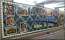 NS4864 : Mural at Paisley Gilmour Street railway station by Thomas Nugent