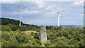 J4976 : Wind turbines and old windmill near Newtownards by Rossographer