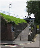 ST1600 : Footpath entrance to Honiton railway station by Jaggery
