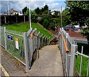 ST1600 : Steps down from Honiton railway station by Jaggery