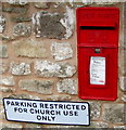 Queen Elizabeth II postbox in an English Bicknor wall