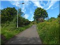 Road leading to a covered reservoir