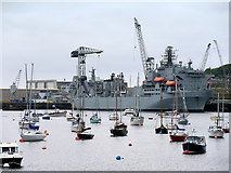 SW8132 : RFA Argus at Falmouth Harbour by David Dixon