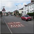 Warning sign - bends ahead, Church Road, Rumney, Cardiff