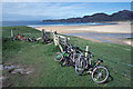 Bicycles parked at Kiloran Bay