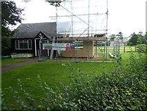 SO8742 : Repair work to Earl's Croome Village Hall by Philip Halling