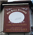 Sign on the Royal Steamer public house, Chelmsford