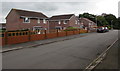 Brick houses at the southern end of Poplars Close, Mardy