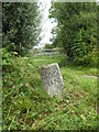 Milestone on a junction on the B3266 north of Hendra