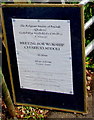 Quakers Meeting for Worship notice, Llanfoist