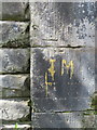 Bench mark on the Northern Line railway bridge