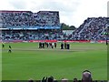 SJ8195 : Media coverage at the Old Trafford test match by Christine Johnstone