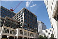 View of 25 Cabot Square and the Credit Suisse building from Mackenzie Walk