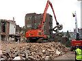 Demolition of the west wing of Cardiff Royal Infirmary