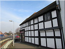 SO5040 : Black and white building, Gunners Lane, Hereford by Jaggery