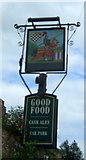 TL4378 : Sign for the Chequers public house, Sutton-in-the-Isle by JThomas