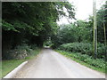 Mountain Road entering Ballyherly Wood