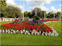 TQ2979 : Flowerbed near St James's Park by Paul Gillett