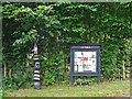 Cycle milepost and community noticeboard, Laithes