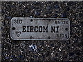 Eircom NI marking on manhole covers, Sion Mills