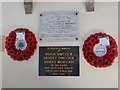 War memorial in Bobbington church