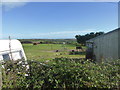 Field, horses and stables at Lower Treave