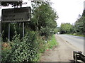 Grimy sign alongside the A467, Brynmawr