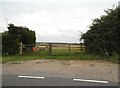 Field entrance on Rye Hill Road