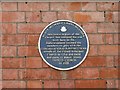 Blue plaque, former Methodist Church, Chapel Street, Stafford